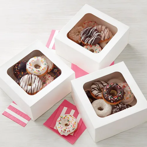 Miniatura 5 de Wilton Cajas blancas para dulces con ventanas, soportes perfectos para regalar y transportar mini pasteles o galletas caseras, 9 piezas