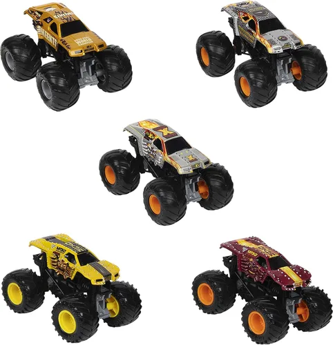 Miniatura 2 de Monster Jam, Edición Retro Oficial Max-D Paquete de 5 Camiones Monstruo a Escala 1:64, Juguetes para Niños y Niñas de 3 Años en Adelante