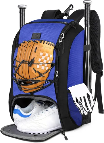 Miniatura 11 de MATEIN Mochila de Béisbol, Bolsa de Bate de Sóftbol con Compartimento para Zapatos para Jóvenes, Niños y Adultos, Bolsa de Béisbol Ligera con Gancho