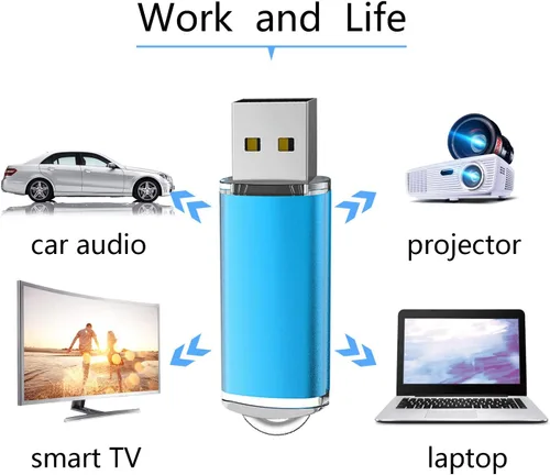 Miniatura 7 de Unidad flash USB de 8 GB, paquete de 10 unidades K&ZZ USB 2.0 Thumb Drive de 8 GB Memory Stick Gig Sticks Unidad de datos, disco flash U