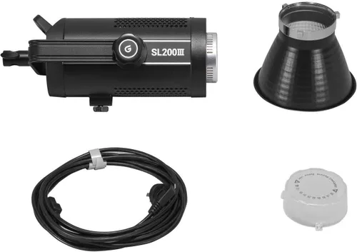 Miniatura 6 de Godox SL200III 215W 5600K Luz de video LED de luz diurna con salida de 95600 Lux y yugo giratorio en forma de U para transmisión en vivo