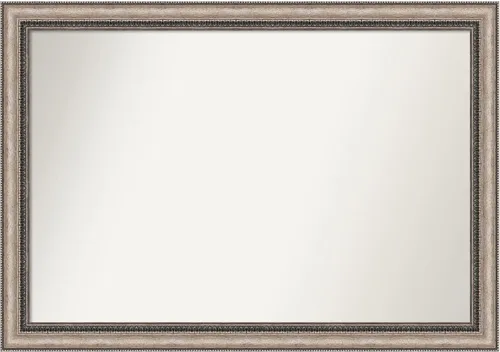 Miniatura 10 de Amanti Art Lyla - Espejo de baño plateado para sobre el fregadero, 28 x 22 pulgadas, espejo rectangular plateado adornado, marco tradicional medio