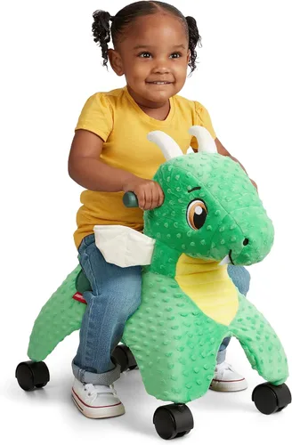 Radio Flyer Juguete de Montar de Peluche para Niños Pequeños – Juguete de Montar Rodante Suave y Acolchado para Niños de 1–3 Años, Juguete de Empuje