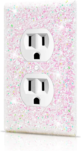 Miniatura 9 de Cubierta de placa de pared para interruptor de luz, tamaño estándar 11.43 cm x 7.01 cm, Dengduoduo Cubierta decorativa de placa de pared plateada