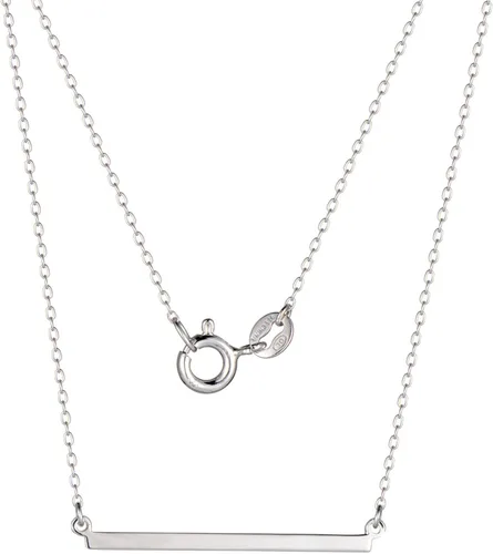 Miniatura 4 de Tienda Essentials Collar de barra horizontal de plata de ley para mujer, 18 pulgadas