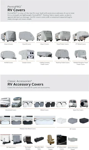 Miniatura 12 de Classic Accessories Over Drive PermaPRO - Cubierta para autocaravana Clase B, se adapta a caravanas de 23 a 25 pies