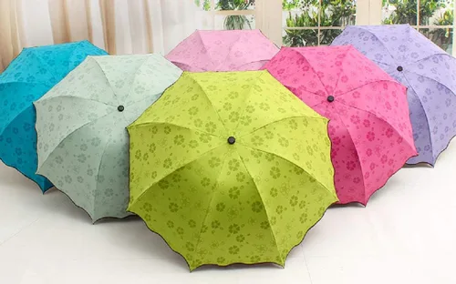 Miniatura 4 de Viaje paraguas compacto plegable sombrilla de lluvia de sol con agua Met blomssom blooming