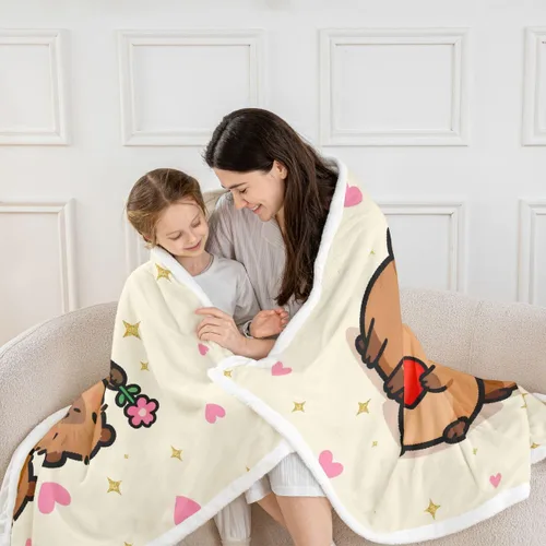 Miniatura 5 de Erosebridal Funny Capybaras Blanket Capybara Lover Gifts Cute Fleece Blanket for Kids Girls Boys, Capybara Decorations Blankets 40"x50", Kawaii