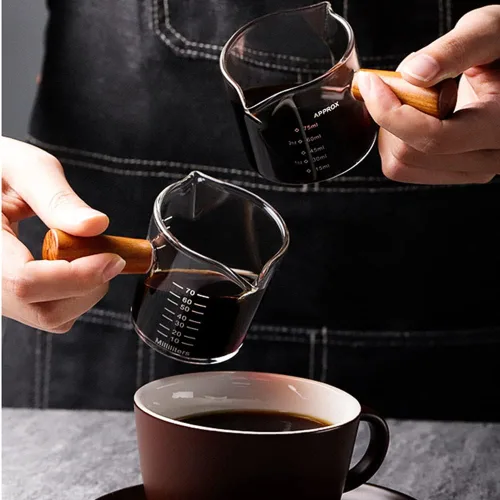 Miniatura 2 de Ochine Vasos de chupito de espresso, vaso medidor, vaso de chupito de espresso, 3.4 fl oz, jarra triple para barista, boquilla individual, vaso