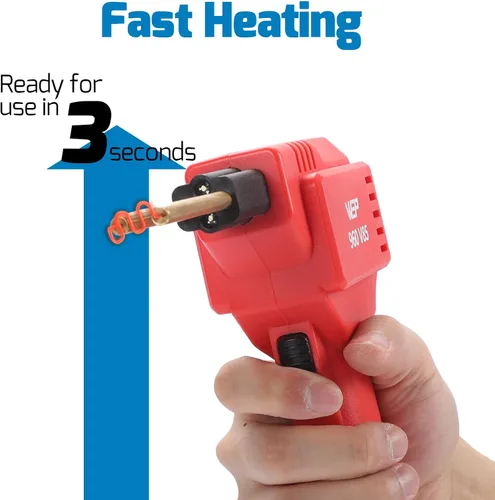 Miniatura 6 de WEP 960-V85 - Kit de soldador de plástico de alta potencia con luces LED con 200 grapas calientes y alicates para soldadura de plástico grueso