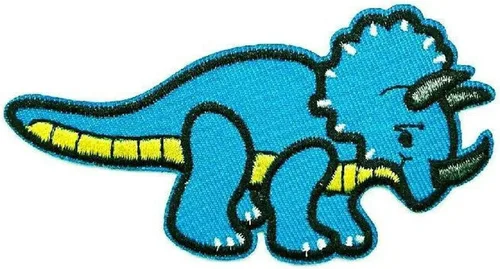 Dinosaur - Triceratops - Ciencia - Prehistórico - Parche bordado para planchar para coser ropa apliques para chaquetas, sombreros, mochilas, parches
