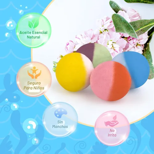Miniatura 5 de 48 piezas de bombas de baño para niños con juguete en el interior, baño de burbujas orgánico y colorido para niños seguro, mejor set de regalo