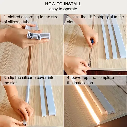 Miniatura 3 de JARBIH 16.4Ft/5M Silicone Led Channel System, Flexible Tube for DIY Neon Light, U Shape Tube for 5mm Strip Lights Installation, Suitable for