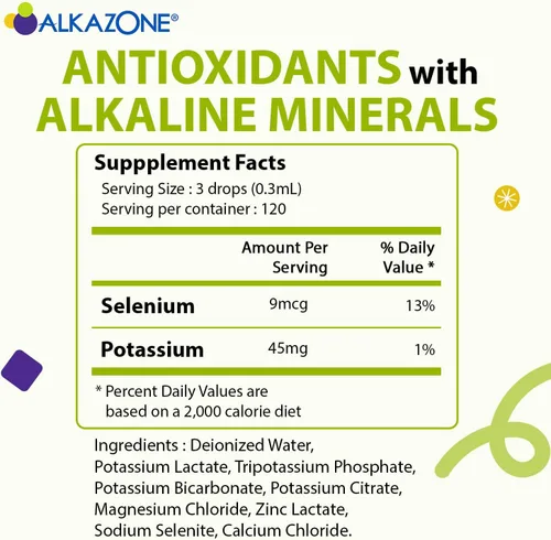 Miniatura 2 de Alkazone Equilibra tu pH, gotas minerales alcalinas antioxidantes, paquete individual de 1.25 onzas, portátil, produce 10 galones de agua alcalina