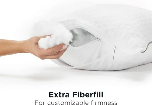 Miniatura 9 de AllerEase Platinum - Almohada ajustable 2 en 1, barrera contra alérgenos CleanBoost, relleno extra, estándar/Queen, paquete de 2
