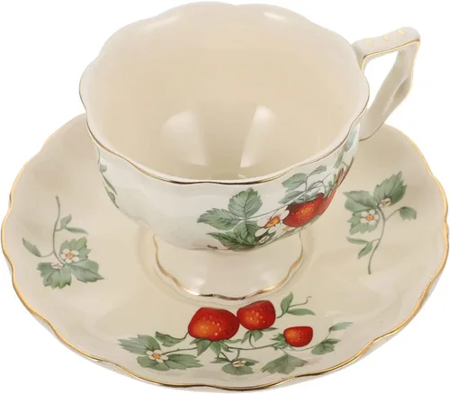 Miniatura 10 de Taza de té, tazas de café, taza de café, 1 juego de tazas de té y platillos de porcelana, tazas de té de porcelana de estilo europeo con platillo