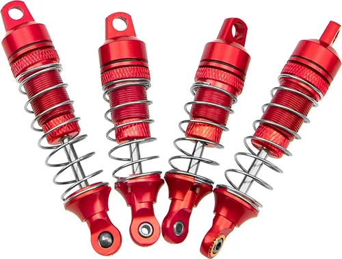 Miniatura 2 de Paquete de 4 amortiguadores Vgoohobby Suspensión delantera y trasera compatible con 1/18 losi Mini T 2.0 Mini-B 2WD RC Stadium Piezas de Rojo