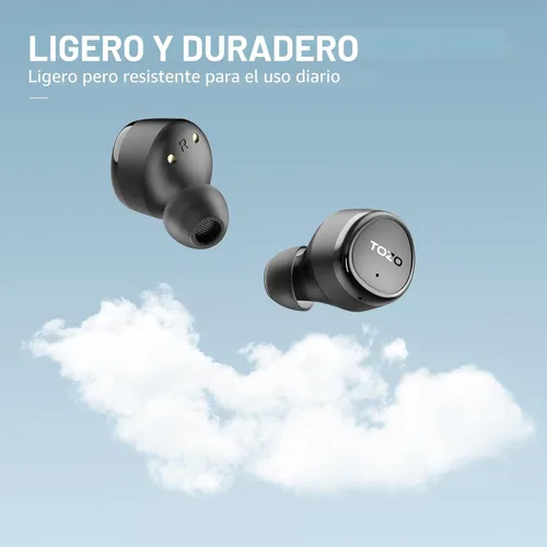 Miniatura 2 de TOZO Auriculares inalámbricos con micrófono integrado, llamadas claras, ergonómicos, ligeros, Bluetooth de 5.3 pulgadas, impermeables, sonido