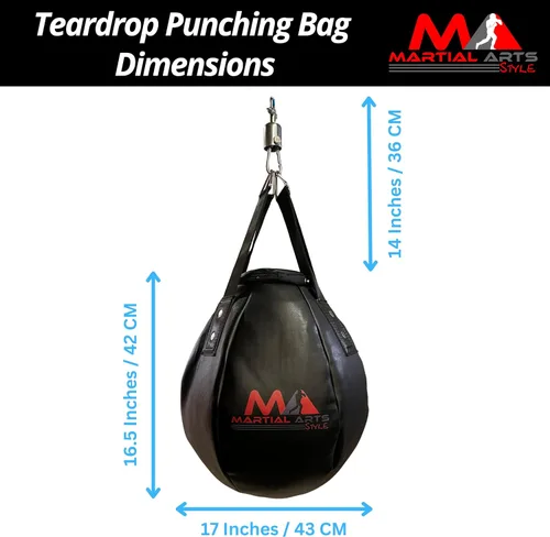 Miniatura 5 de Bolsa de Boxeo Bola de Demolición, Bolsa Profesional de Boxeo en Forma de Lágrima para Entrenamiento de MMA Kickboxing Muay Thai, Bolsa Pesada