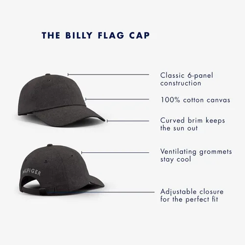 Miniatura 5 de Tommy Hilfiger Gorra de béisbol de algodón con solapa ajustable para hombre