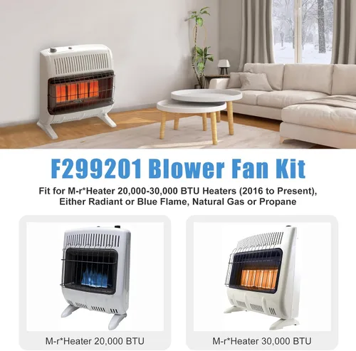 Miniatura 3 de Criditpid WHF100 Ventiladores de pared sin ventilación para Mr. Heater, Dyna-Glo 30,000 BTU, calentadores sin ventilación Comfort Glow, kit