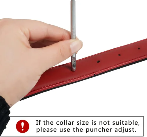 Miniatura 3 de Lmlpt Collar de cuero para perro, suave, acolchado, resistente, resistente, cómodo collar básico para mascotas con hebilla de metal ajustable a
