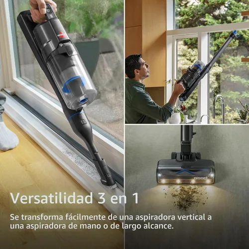 Miniatura 5 de Bissell PowerClean Self-Standing Cordless Vacuum w/Tangle Free Brush Roll, Removeable Battery, Wall Mount, Upholstery Tool & Bright Headlights