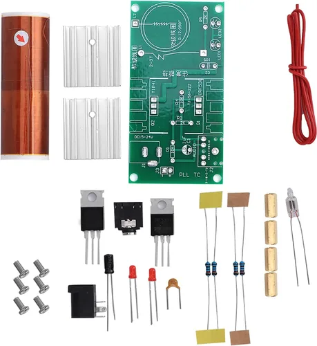 ViaGasaFamido Módulo de bobina Tesla Altavoz de plasma Soporta Función de Arco Desmontado, Mini Kit Electrónico DIY Herramienta para Productos
