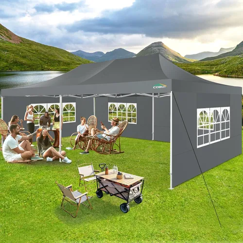 Miniatura 53 de COBIZI Tienda de campaña desplegable de 6.6 x 6.6 pies, toldo resistente, fácil de instalar, impermeable, para exteriores, fiestas, playa, jardín