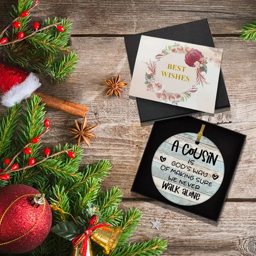 Miniatura 7 de REWIDPARTY Regalos Graciosos de Primo para Mujeres y Hombres, Un Primo es la Manera de Dios de Asegurarse de que Nunca Caminemos Solos, Regalos