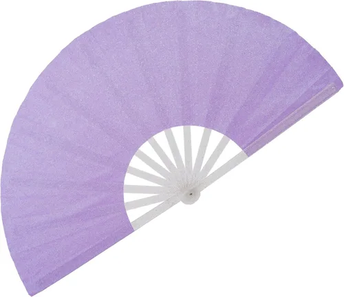 Miniatura 27 de 2 ventiladores plegables grandes de mano para hombres y mujeres, abanicos decorativos plegables, accesorios rave, utilizados para bailes, fiestas