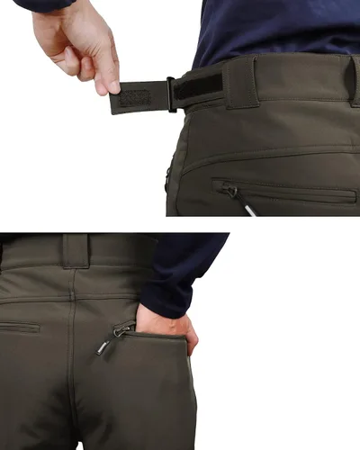 Miniatura 4 de Outdoor Ventures Lite - Pantalones deportivos impermeables y resistentes al viento para hombre, con forro polar, para senderismo, esquí, nieve