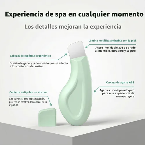 Miniatura 2 de Sookga Herramienta Removedora de Puntos Negros, Raspador Facial de Silicona para Limpieza Profunda, Espátula Facial Exfoliante, Removedor de Puntos