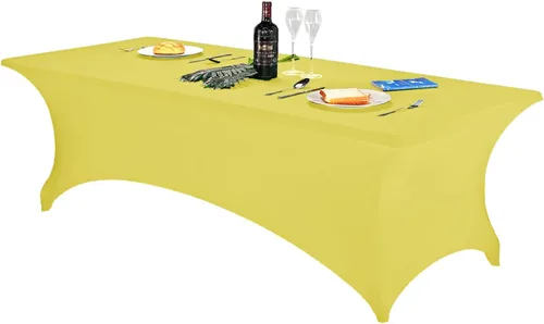 Miniatura 106 de FORLIFE - Funda de mesa de elastano, mantel ajustado de 4 pies para mesas rectangulares, funda elástica para patio, universal para bodas, banquetes