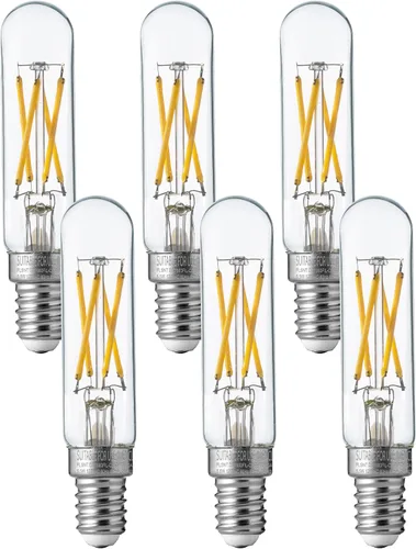 FLSNT Bombillas LED para candelabros de luz diurna de 5000 K equivalentes a 60 W, bombillas LED regulables T6/T25 E12 para candelabro, 90+ alto CRI,