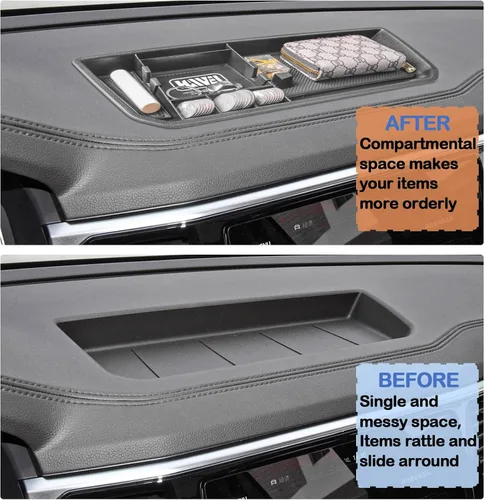 Miniatura 3 de HGWEI Organizador de Tablero Compatible con VW Atlas y Cross Sport 2018 2019 2020 2021 2022 2023 Accesorios, Bandeja de Consola Soporte de Montaje