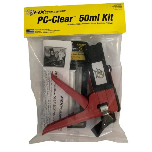 Miniatura 10 de PC Products Kit de pasta adhesiva epoxi transparente, de dos partes con pistola dispensadora y paquete de 3 cartuchos de 1.7 fl oz, 75333