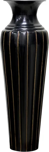 Hosley Jarrón de piso de metal alto de 26 pulgadas, regalo ideal para arreglos florales, decoración moderna del hogar para comedor, sala de estar,