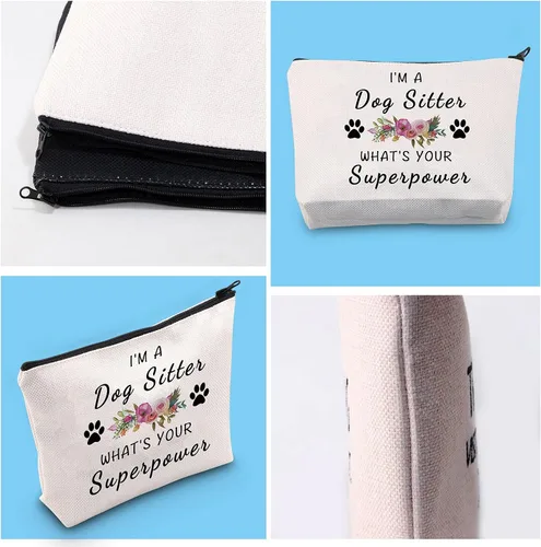 Miniatura 7 de Regalo para cuidador de perros, paseador de perros, regalo de agradecimiento I'm a Dog Sitter What's Your Superpower Bolsa de maquillaje cosmética