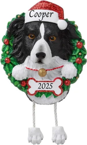Miniatura 30 de Adornos personalizados para árbol de Navidad 2024 para mascotas – Razas de perros Beagle – Adorno personalizado de Feliz Navidad – Recuerdo