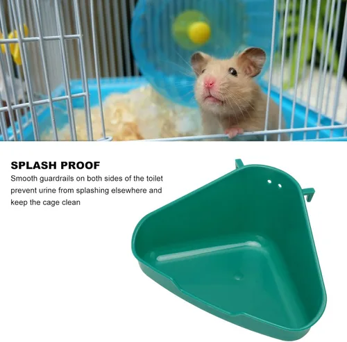 Miniatura 2 de Bandeja de arena de esquina, caja de arena para conejos, inodoro para mascotas, entrenador para hurones, conejos, chinchillas, ratas, conejillos