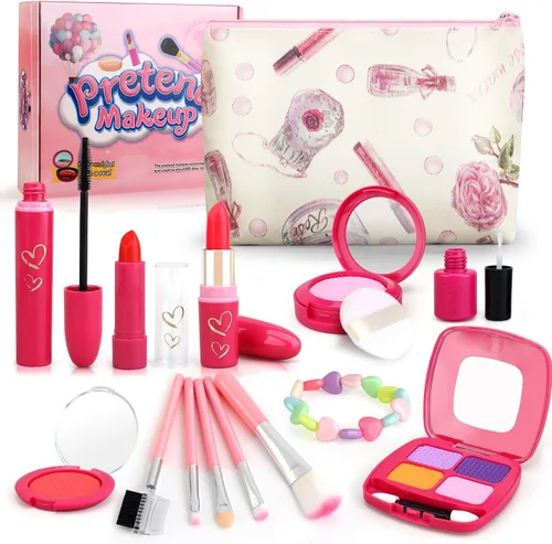 Miniatura 8 de Woumserta - Juguetes para niñas pequeñas, kits de maquillaje de simulación - juego de maquillaje falso para niños de 3, 4, 5, 6 años, kit