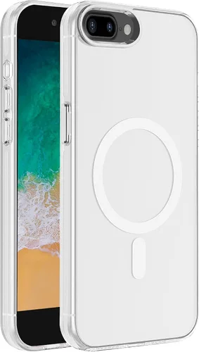 Miniatura 67 de S. Tedazo Funda magnética para iPhone 7/8 Plus (5.5 pulgadas) compatible con MagSafe, [no amarillenta] delgada, a prueba de golpes, funda para Negro