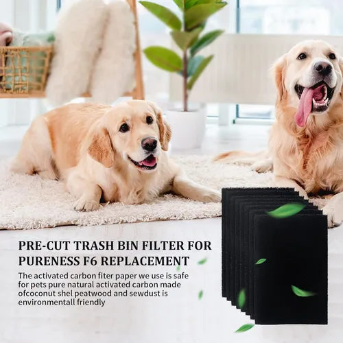 Miniatura 4 de Paquete de 8 filtros de carbón para caja de arena para gatos Van Ness, filtros de olor de carbono de repuesto de 4.4 x 6.5 pulgadas para filtro