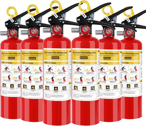 Miniatura 8 de ABC - Extintor de incendios para el hogar, 2.2 libras, extintor de polvo seco, clasificación 1A: 10-B:C, certificado para automóvil, casa, cocina