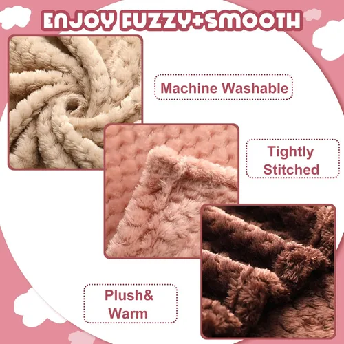 Miniatura 4 de Frienda Manta mullida para bebé, 4 piezas, manta mullida para niños y niñas, suave y cálida para bebés, recién nacidos, suministros de cama