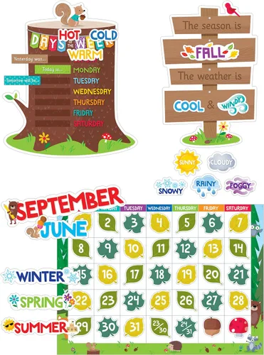 Miniatura 11 de Creative Teaching Press Bold & Bright - Juego de calendario, tablón de anuncios CTP y exhibición para el aula, 67 piezas