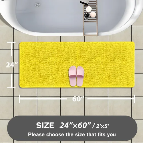 Miniatura 256 de Alfombra de baño pequeña de 12 x 18 pulgadas, lavable y absorbente, antideslizante, alfombra de baño de felpilla gruesa y suave para baño, ducha