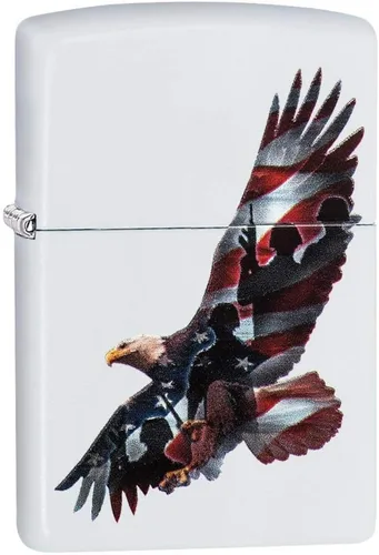 Miniatura 15 de Zippo Encendedor de bolsillo Eagles Dare - Encendedores recargables con tapa abatible a prueba de viento - Encendedores de bolsillo con diseño Cromo