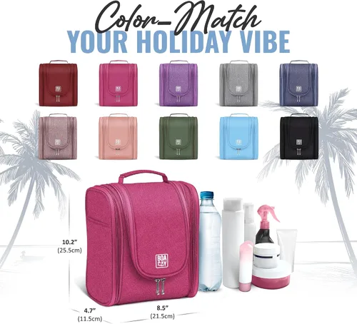 Miniatura 3 de Bolsa premium de artículos de aseo personal para viaje, para hombres y mujeres, bolsa de higiene, kit organizador de baño, con soporte de banda